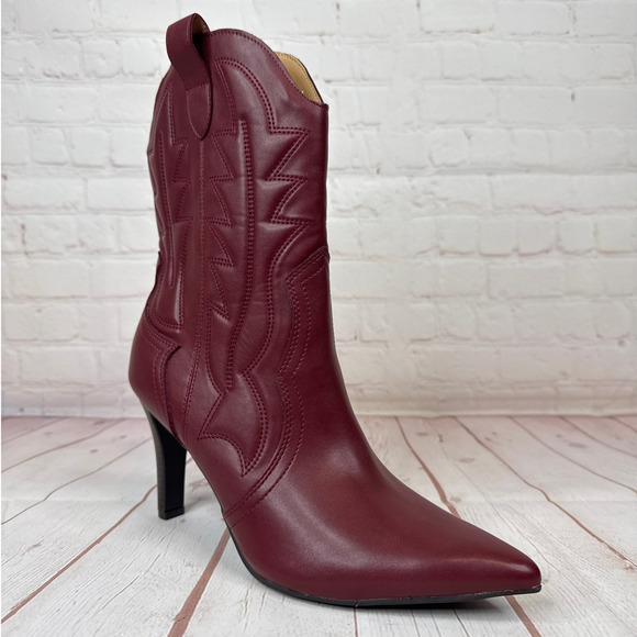 Indigo Rd. Burgundy Western Pointed Boots Women’s Size 9.5M - Picture 1 of 10